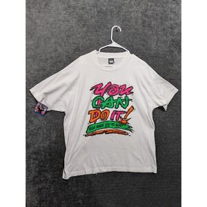 Vintage Screen Stars Best You Can Do It God Made You To Win T-Shirt XXL White